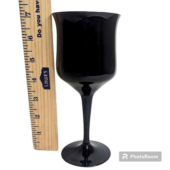 Vintage Black Tulip Glasses Long Stem Party Drinkware - Picture 3 of 6